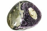 Amethyst Geode With Calcite Crystal - Top Quality #153600-5